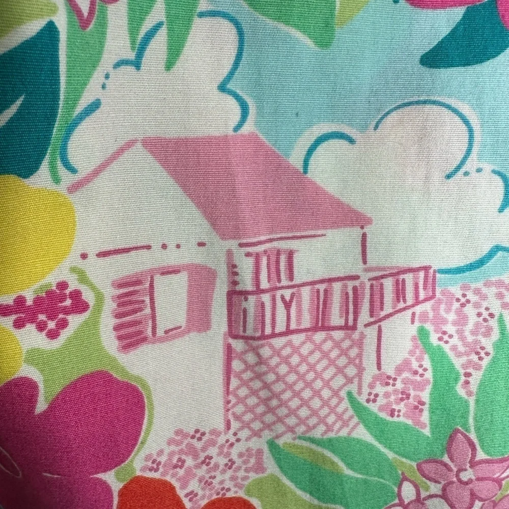 Vintage Lilly Pulitzer Floral Bird Tropical Print Cotton‎ Pants Size 6 - Picture 5 of 7
